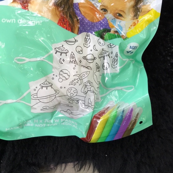 NWT 13 Reusable Children’s Face Masks 3 Packs of 3 & 1Pk of 4 Doodle Masks Space - Picture 14 of 16
